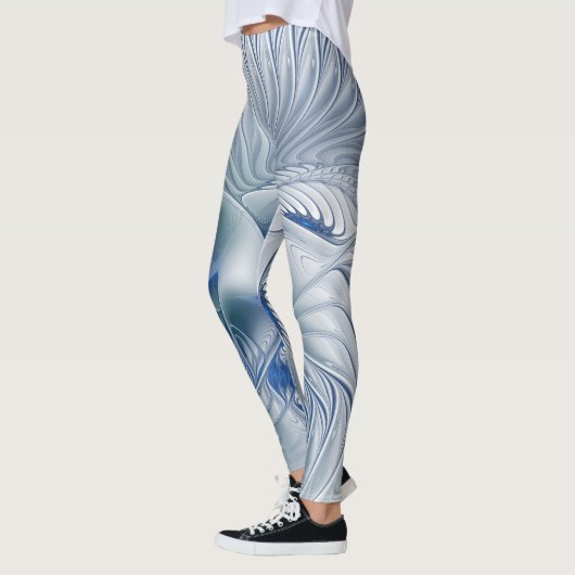 Dynamic Fantasy Abstrakt Blue Tones Fraktal Art Leggings (Links)