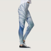 Dynamic Fantasy Abstrakt Blue Tones Fraktal Art Leggings (Rechts)