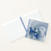 Dynamic Fantasy Abstrakt Blue Tones Fraktal Art Notizblock (Innenseite)