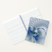 Dynamic Fantasy Abstrakt Blue Tones Fraktal Art Notizblock (Innenseite)