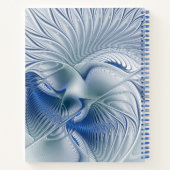 Dynamic Fantasy Abstrakt Blue Tones Fraktal Art Notizblock (Rückseite)