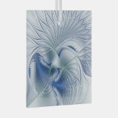 Dynamic Fantasy Abstrakt Blue Tones Fraktal Art Ornament Aus Glas (Vorderseite Rechts)