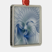 Dynamic Fantasy Abstrakt Blue Tones Fraktal Art Ornament Aus Metall (Rechts)