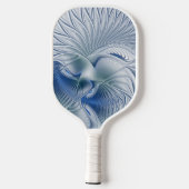 Dynamic Fantasy Abstrakt Blue Tones Fraktal Art Pickleball Schläger (Rückseite)
