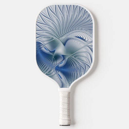 Dynamic Fantasy Abstrakt Blue Tones Fraktal Art Pickleball Schläger (Vorderseite)
