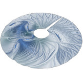 Dynamic Fantasy Abstrakt Blue Tones Fraktal Art Polyester Weihnachtsbaumdecke (Schrägansicht)