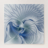 Dynamic Fantasy Abstrakt Blue Tones Fraktal Art Puzzle (Vertikal)