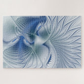 Dynamic Fantasy Abstrakt Blue Tones Fraktal Art Puzzle (Horizontal)