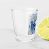 Dynamic Fantasy Abstrakt Blue Tones Fraktal Art Schnapsglas (Links)