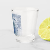 Dynamic Fantasy Abstrakt Blue Tones Fraktal Art Schnapsglas (Rechts)