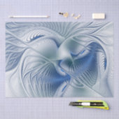 Dynamic Fantasy Abstrakt Blue Tones Fraktal Art Seidenpapier (Handwerk)