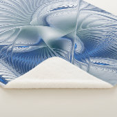 Dynamic Fantasy Abstrakt Blue Tones Fraktal Art Sherpadecke (3/4)