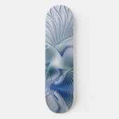 Dynamic Fantasy Abstrakt Blue Tones Fraktal Art Skateboard (Vorderseite)