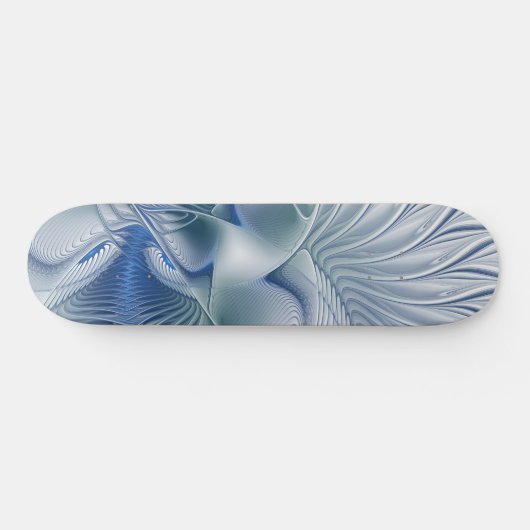 Dynamic Fantasy Abstrakt Blue Tones Fraktal Art Skateboard (Horizontal)