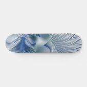 Dynamic Fantasy Abstrakt Blue Tones Fraktal Art Skateboard (Horizontal)