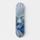 Dynamic Fantasy Abstrakt Blue Tones Fraktal Art Skateboard (Vorne)