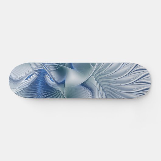 Dynamic Fantasy Abstrakt Blue Tones Fraktal Art Skateboard (Horizontal)