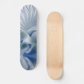 Dynamic Fantasy Abstrakt Blue Tones Fraktal Art Skateboard (Vorderseite)