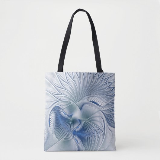 Dynamic Fantasy Abstrakt Blue Tones Fraktal Art Tasche (Vorderseite)