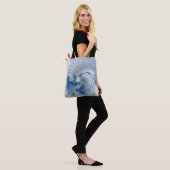 Dynamic Fantasy Abstrakt Blue Tones Fraktal Art Tasche (Am Model)