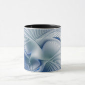 Dynamic Fantasy Abstrakt Blue Tones Fraktal Art Tasse (Zentrum)