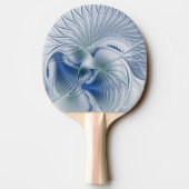 Dynamic Fantasy Abstrakt Blue Tones Fraktal Art Tischtennis Schläger (Rückseite)