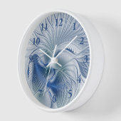 Dynamic Fantasy Abstrakt Blue Tones Fraktal Art Uhr (Winkel)