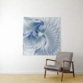 Dynamic Fantasy Abstrakt Blue Tones Fraktal Art Wandteppich (Beispiel (Horizontal))