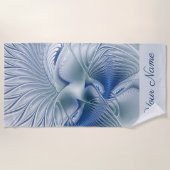 Dynamic Fantasy Abstrakt Blue Tones Fraktal Name Strandtuch (Vorderseite)