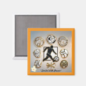 "Dynamic Football Art" Magnet (Vorderseite/Rückseite)