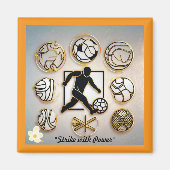 "Dynamic Football Art" Magnet (Vorne)