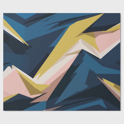 Dynamic Geometric Abstract Art Geschenkpapier (Flach)