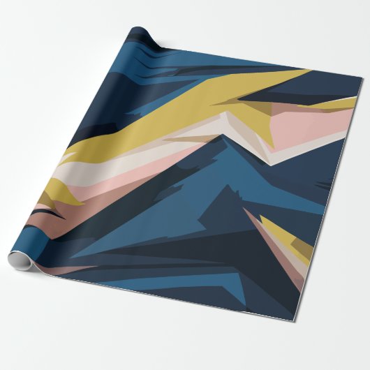 Dynamic Geometric Abstract Art Geschenkpapier (Ungerollt)