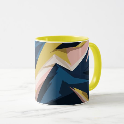 Dynamic Geometric Abstract Art Tasse (VorderseiteRechts)