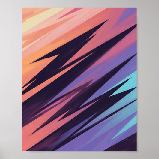 Dynamic Geometric Gradient - Moderne Abstrakte Kun Poster (Vorne)