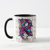 Dynamic Geometric Monogram Tasse - R für Ryan (Links)