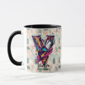 Dynamic Geometric Monogram Tasse - V für Victor (Links)