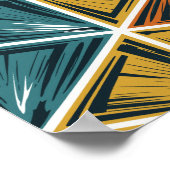Dynamic Geometric Triangles Pattern Poster (Ecke)
