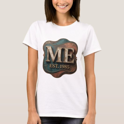 Dynamic Gold ABSTRACT ART Statement Design T-Shirt (Vorderseite)