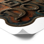 Dynamic Gold FREEDOM Zitat Design Poster (Ecke)