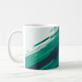 Dynamic Green Geometric Abstrakt Art Kaffeetasse