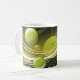 Dynamic Green Sphere and Wave Abstract Design Kaffeetasse