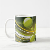 Dynamic Green Sphere and Wave Abstract Design Kaffeetasse (Links)