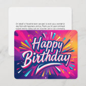 Dynamic Happy Birthday Card Abstrakt (Vorne/Hinten)