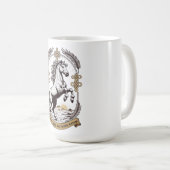 Dynamic Horse Emblem, Chinese New Year Gift Kaffeetasse (VorderseiteRechts)