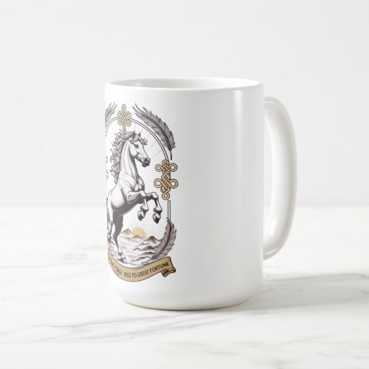 Dynamic Horse Emblem, Chinese New Year Gift Kaffeetasse (VorderseiteRechts)