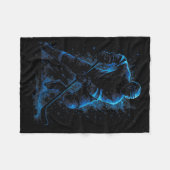 Dynamic Ice Hockey Player - Sports Winter Skate Fleecedecke (Vorderseite (Horizontal))