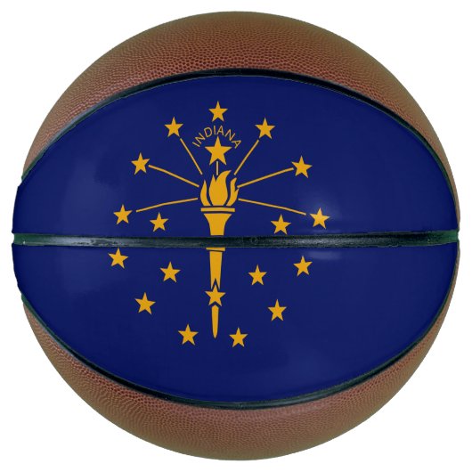 Dynamic Indiana State Flag Graphic on a Basketball (Vorderseite)