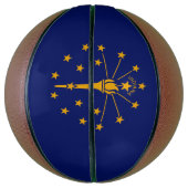 Dynamic Indiana State Flag Graphic on a Basketball (Vertikal)