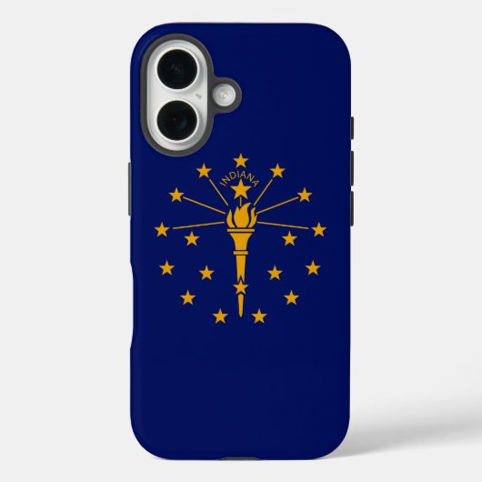 Dynamic Indiana State Flag Graphic on a Case-Mate iPhone Hülle (Rückseite)